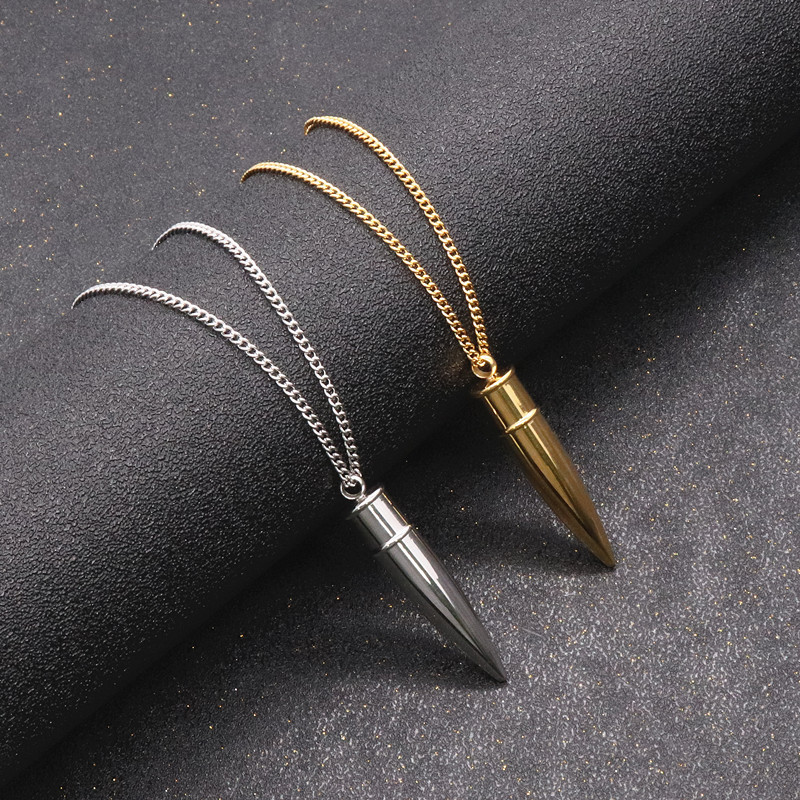 Fashion Bullet Stainless Steel Plating Pendant Necklace 1 Piece