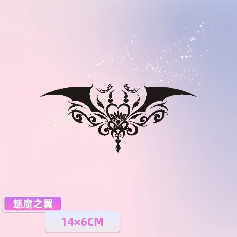 Succubus Tattoo Sticker Private Female Herbal Juice Private Tattoo Couple Fun