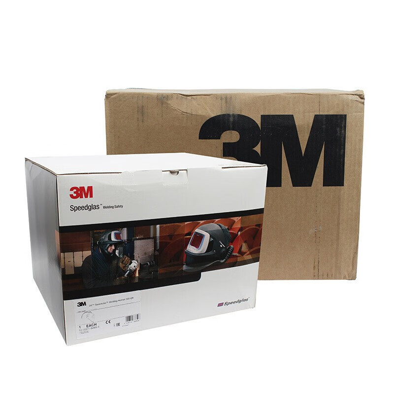 Accesorios para casco de soldadura 3M 100-QR, protección interna y externa de 100V, carcasa de casco de soldadura con oscurecimiento automático + riel deslizante