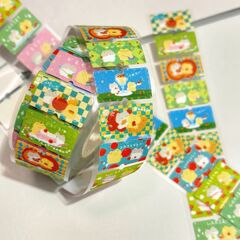 レトロな花のラベルはフラッシュの砂のステッカーを貼ります。