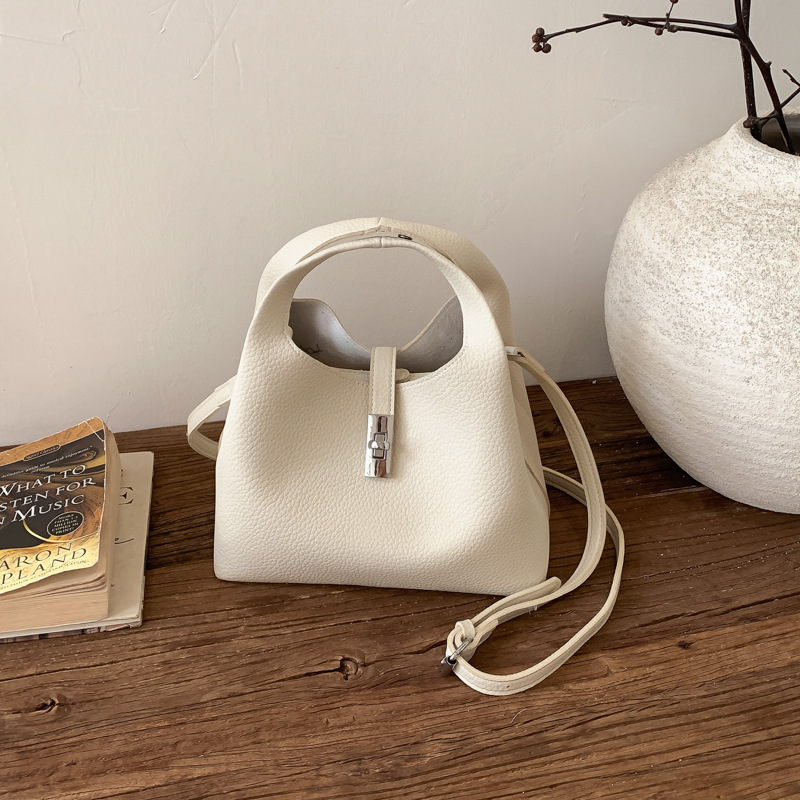 Factory Direct Sale Crossbody Bag Korean Style Ins Shoulder Bag Fashion Bucket Bag Women's Lychee Pattern Design Handbag