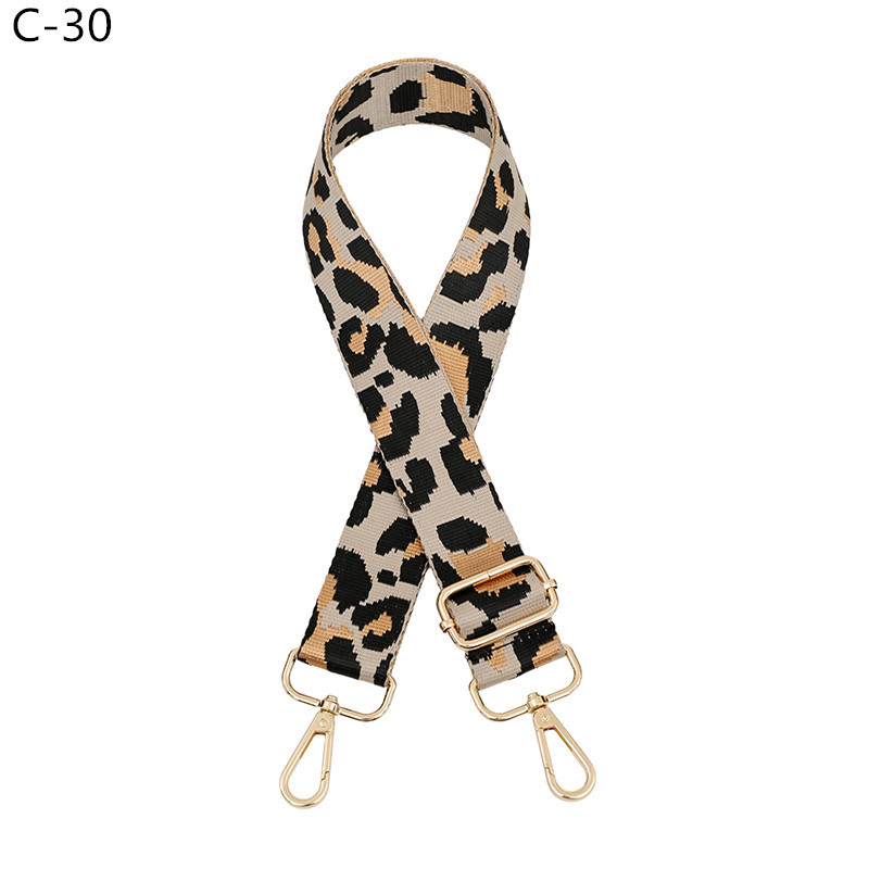 Polyester Material All Seasons Polyester Leopard Bag Strap