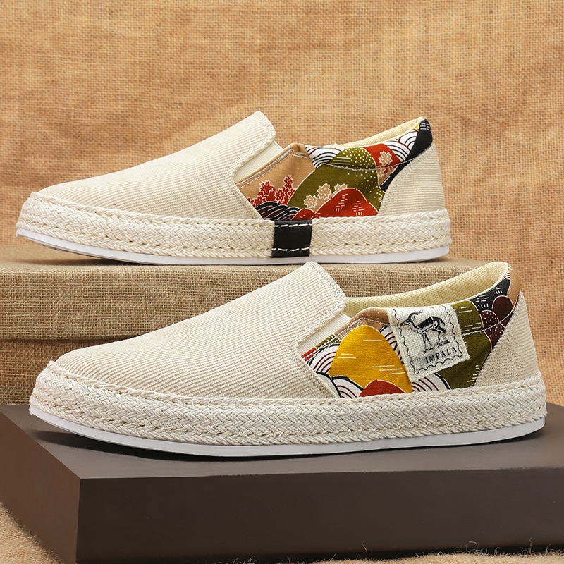 2025 nuevos zapatos de hombre, zapatos perezosos de un pie, zapatillas de deporte de primavera y verano para hombre, zapatos de tela de moda para hombre, estudiantes y adolescentes