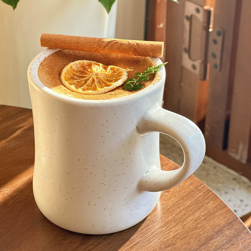Taza de oso de crema francesa casera Taza de cerámica de mano taza de café de oficina de gran capacidad taza de agua
