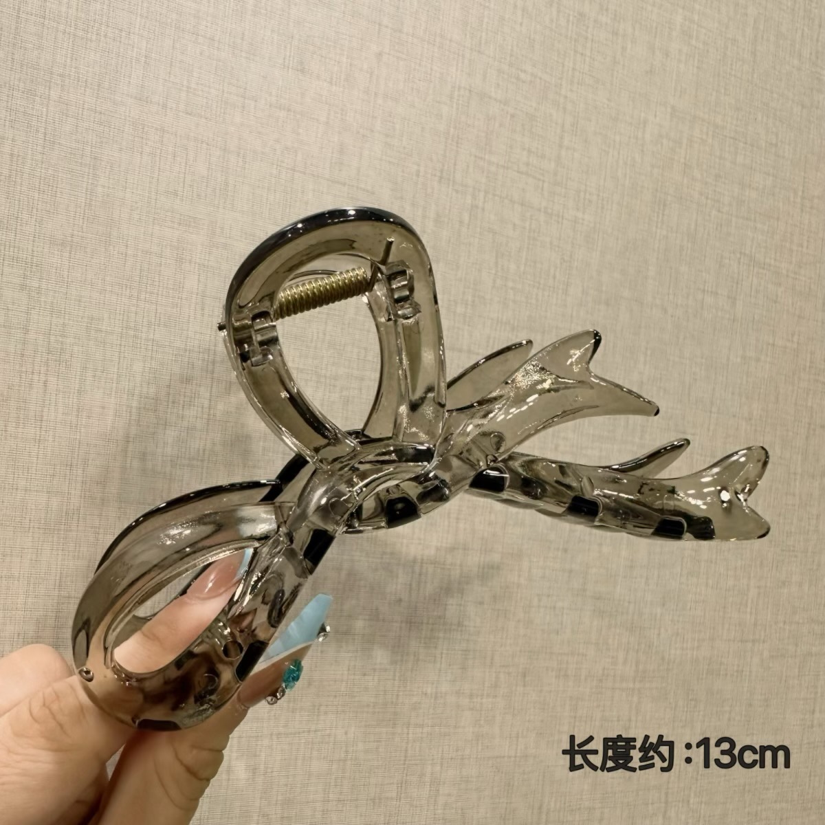 Glossy streamer transparent gray-13cm