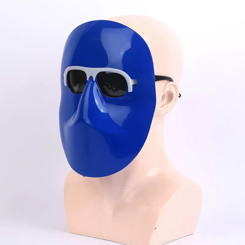 定制塑料鬼脸头戴式电焊面罩电气焊防飞溅防护焊工专用防护面罩