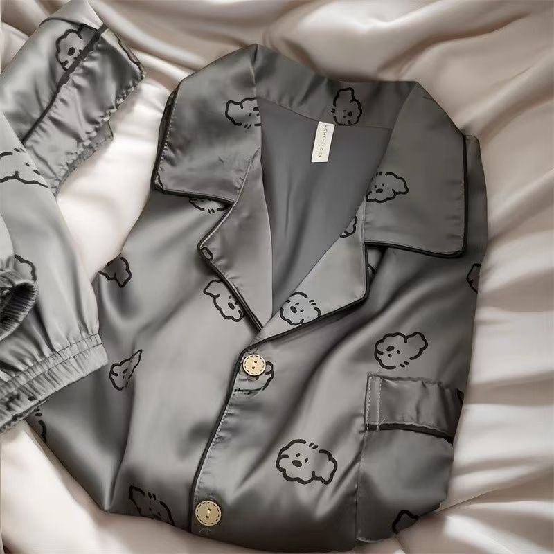 Men's Pajamas Summer 2026 New Ice Silk Set Thin Summer Style Short-Sleeved High-End Cool-Feeling Home Wear Summer