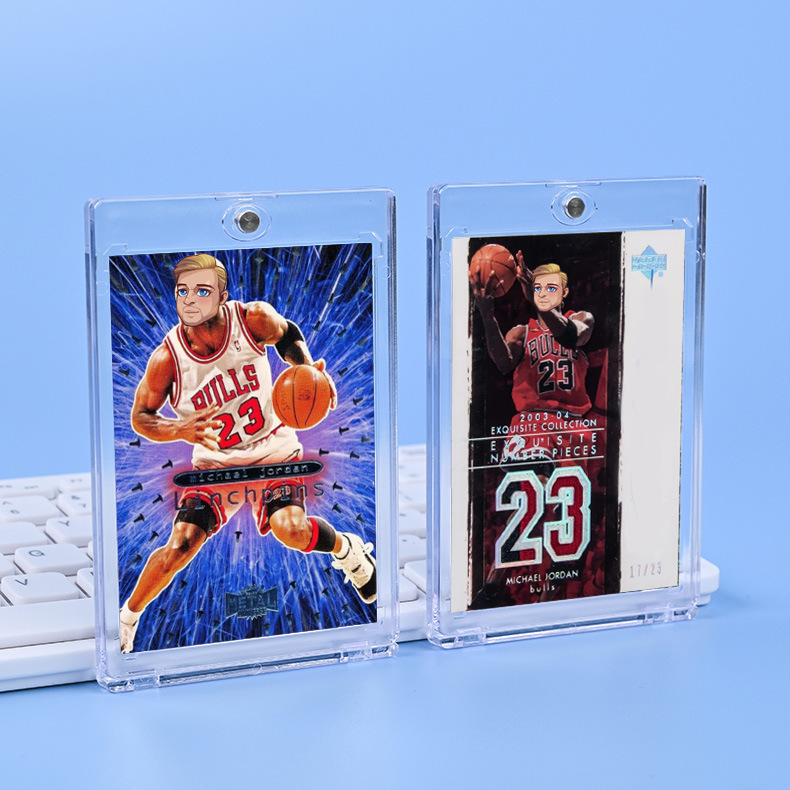 NBA Star Card UP Game Wang baomeng Shell protector Ultraman Collection 35PT tarjeta transparente cubierta de tarjeta de ladrillo fuerte magnética