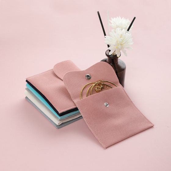 Anti-oxidation Snaps Flannel Bag Thickened Flannel Jewelry Bag Ring Necklace Jewelry Storage Bag Jewelry Bag