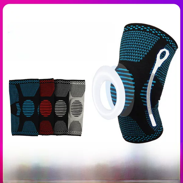 Silicone Support Knee Pads, Sports Fitness Protection, Knee Support, Pressurized, Light and Breathable Sports Silicone Support Knee Pads