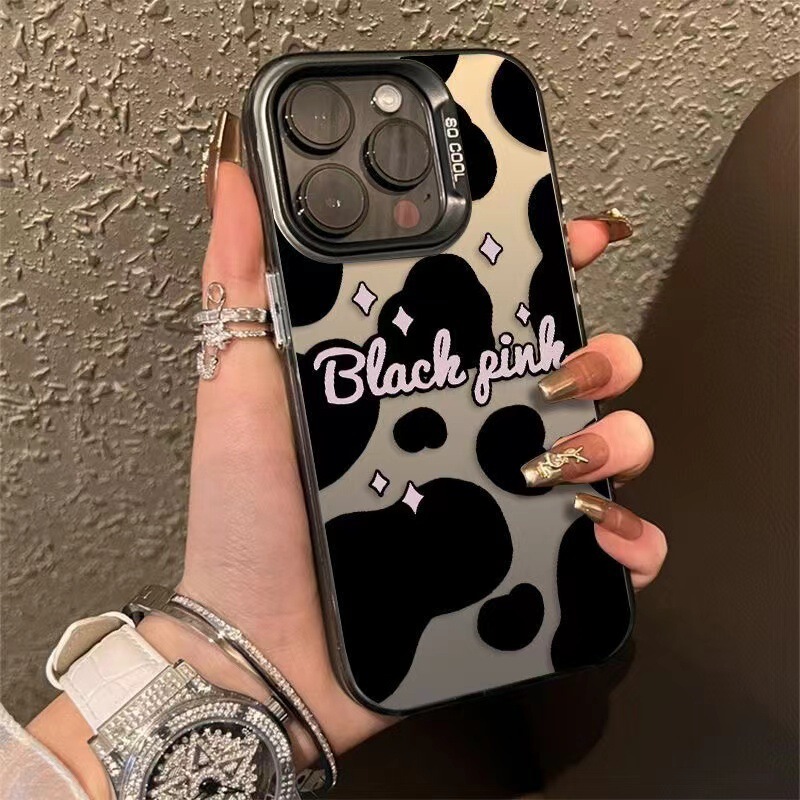 Spotted English-Style Case Suitable for Apple 17Pro, Personalized iPhone 16Promax Phone Case, European and American Style, Fashionable 15, 14Pro