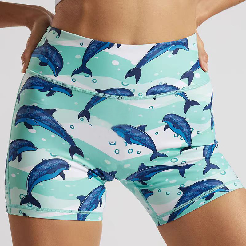 Nuevos pantalones cortos de yoga de tres puntos, cintura alta, cadera alta, sensación desnuda, alta elasticidad, transpiración, absorción de humedad, sudor, acondicionamiento físico, carreras, mujeres