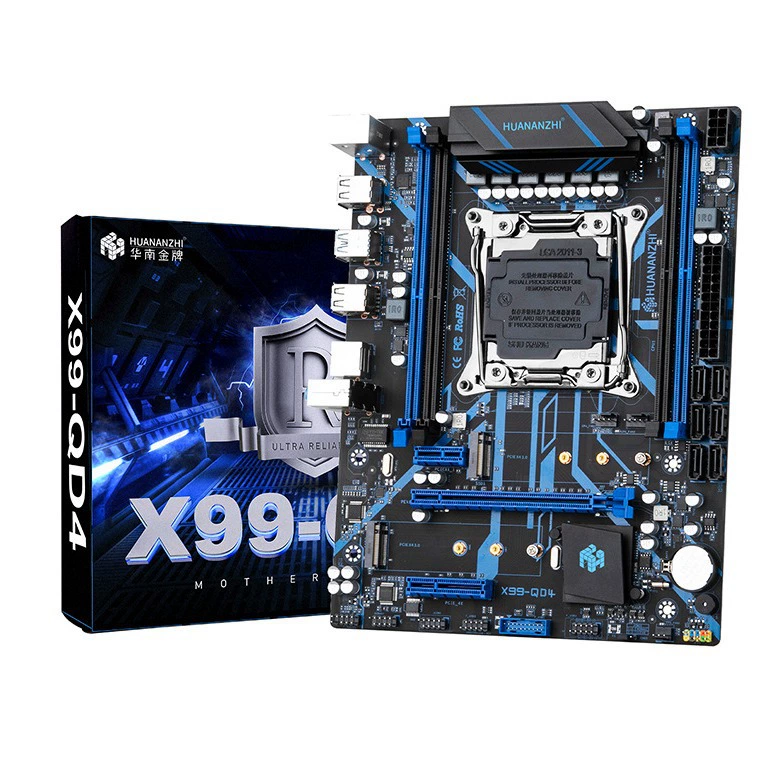 Материнская плата South China золотая медаль X99-QD4 четырехканальный DDR4 память настольный компьютер игра более открытый