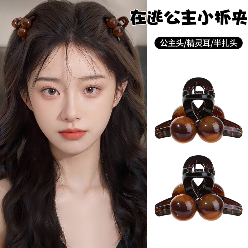 公主头小抓夹女高级感前额刘海夹头饰小号头发夹子侧边鲨鱼夹发夹|undefined