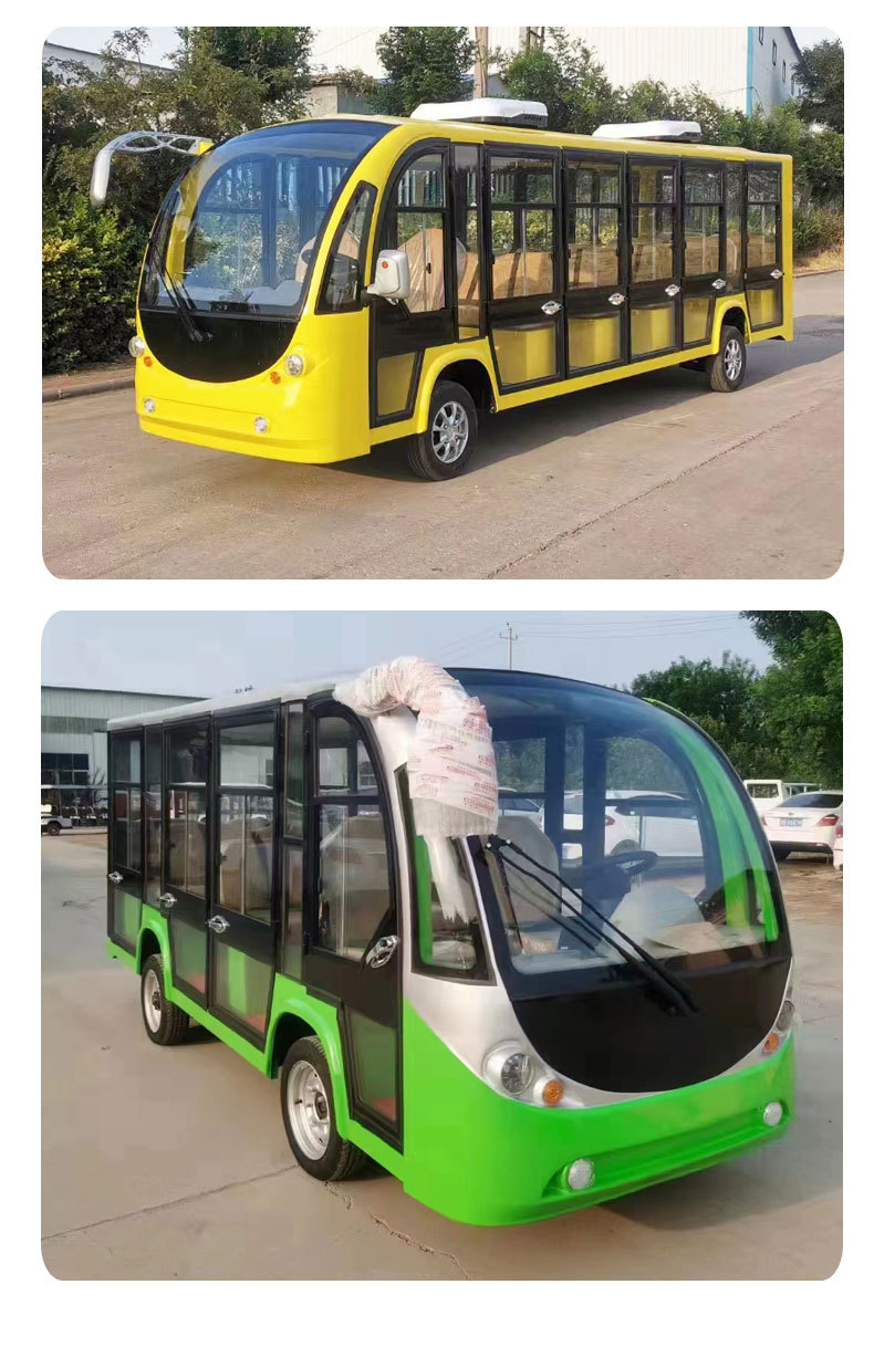 Tourist Sightseeing Vehicles for Scenic Areas, Fuel-Powered Patrol Vehicles for Real Estate Viewings, 11-Seater and 14-Seater Open-Top and Enclosed Electric Sightseeing Vehicles