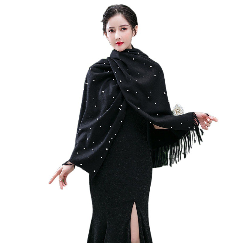 Bufanda de las mujeres de primavera y otoño chal blanco capa elegante vestido de cheongsam ropa exterior capa nupcial boda de doble uso primavera