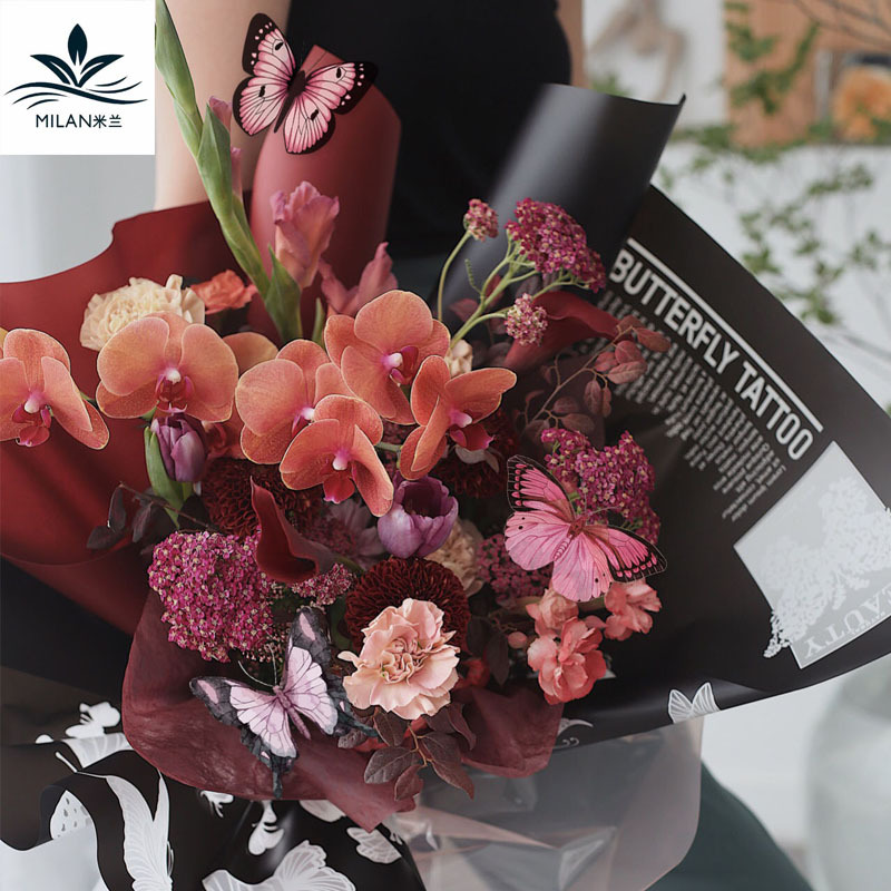 Qixi día de san valentín simulación de PVC tridimensional mariposa ramo accesorios decoración caja de regalo accesorios de decoración DIY materiales de joyería