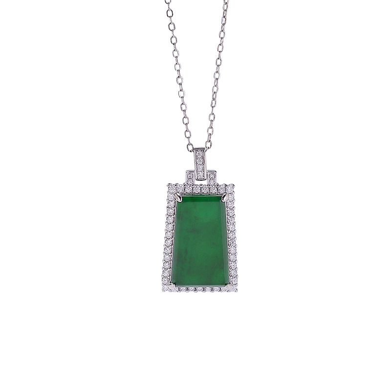 Mặt dây chuyền bạc S925 hình mặt nạ hình học phong cách thời trang — Mặt dây chuyền đơn (không bao gồm chuỗi)