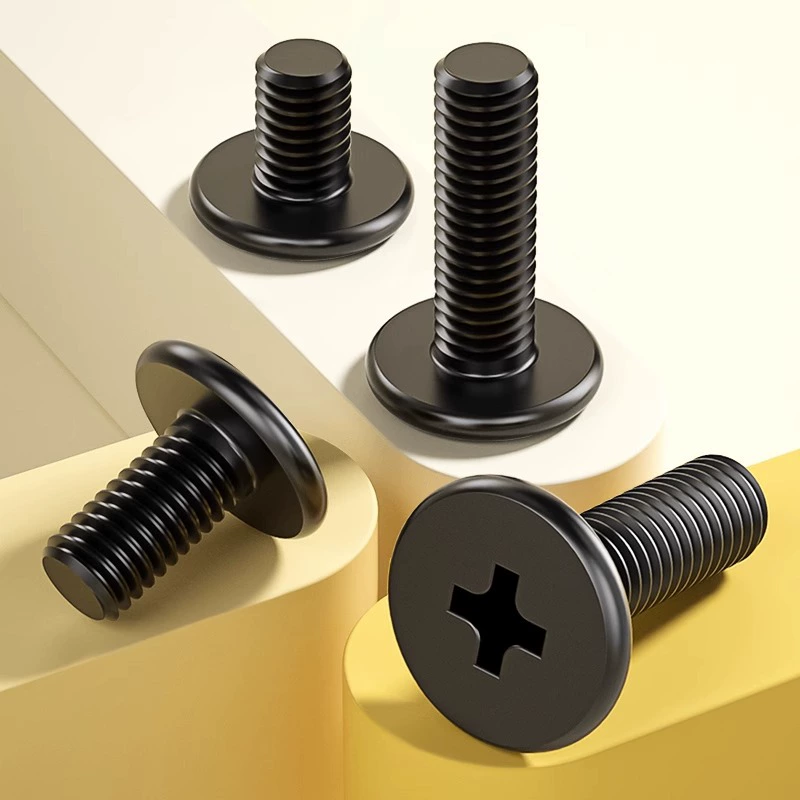 Черный CM Cross тонкая плоская головка винт большая плоская головка компьютерный электронный болт