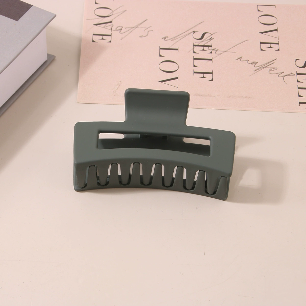 (Cross-border trading), rectangular matte crab pin, big shark, hairgrip, Amazon, simple and elegant design