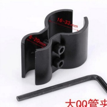 QQ管夹品质QQ管夹固定夹8字夹管夹金属夹夹具qq夹具铝合金