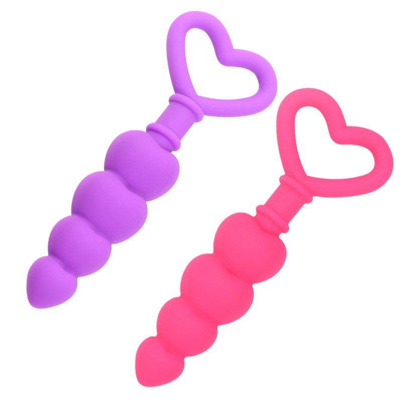 Heart-Shaped Silicone Anal Plug, Purple Body-Safe Silicone, Smooth Tapered Design — detail image 10