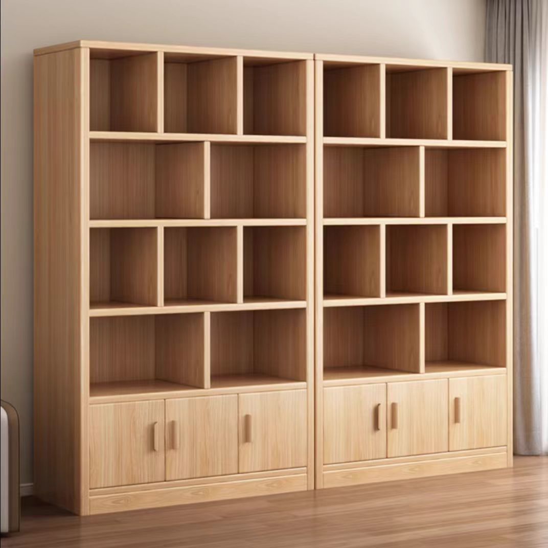 Solid Wood Wine Cabinet Home Living Room Storage Rack Display Cabinet Commercial Simple Small Entrance Cabinet Wall Partition Cabinet Wine Rack