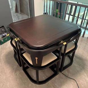New Chinese-style Solid Wood Mahjong Table Dining Table Dual-use Household Multi-functional Electric Mahjong Table Tea