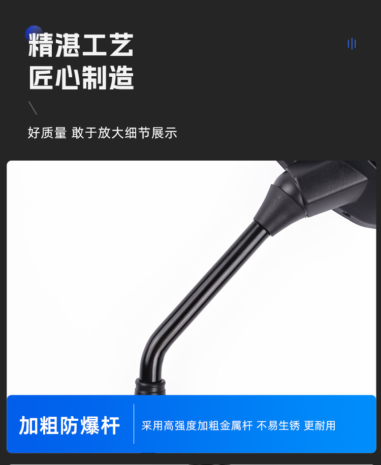 Universal Electric Scooter Wide-Angle Rearview Mirror, Scooter Rearview Mirror, Three-Wheeled Electric Vehicle Rearview Mirror, Convex Reflector