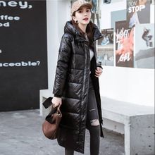 羽绒棉服冬装女中长款修身显瘦长过膝韩国超长款韩版外套潮