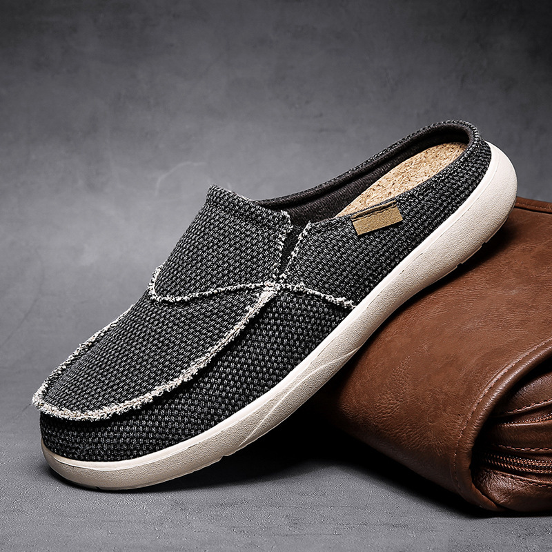 Verano transfronterizo más mocasines de tamaño ligero casual de los hombres cerrados del dedo del pie medias zapatillas slip-on zapatos de los hombres zapatos de conducción resistentes al desgaste