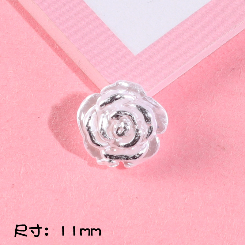 Perla grado borde dorado Borde de plata Rosa crema pegamento teléfono caso DIY material hecho a mano decoración creativa