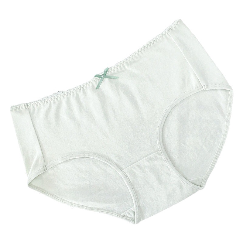 Bragas de mujer con bonito lazo, calzoncillos de mujer de algodón transpirables de cintura media.