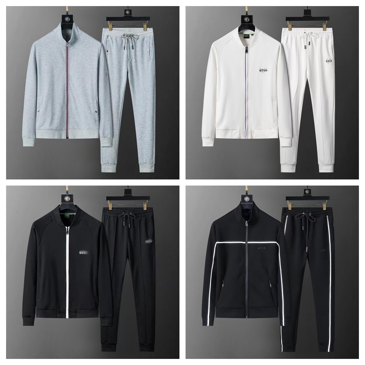 Cross-Border High-End Sports Suits for Men, Casual Autumn and Winter Trendy Brand Sweatshirts, Couple Sportswear, Men's and Women's Jackets