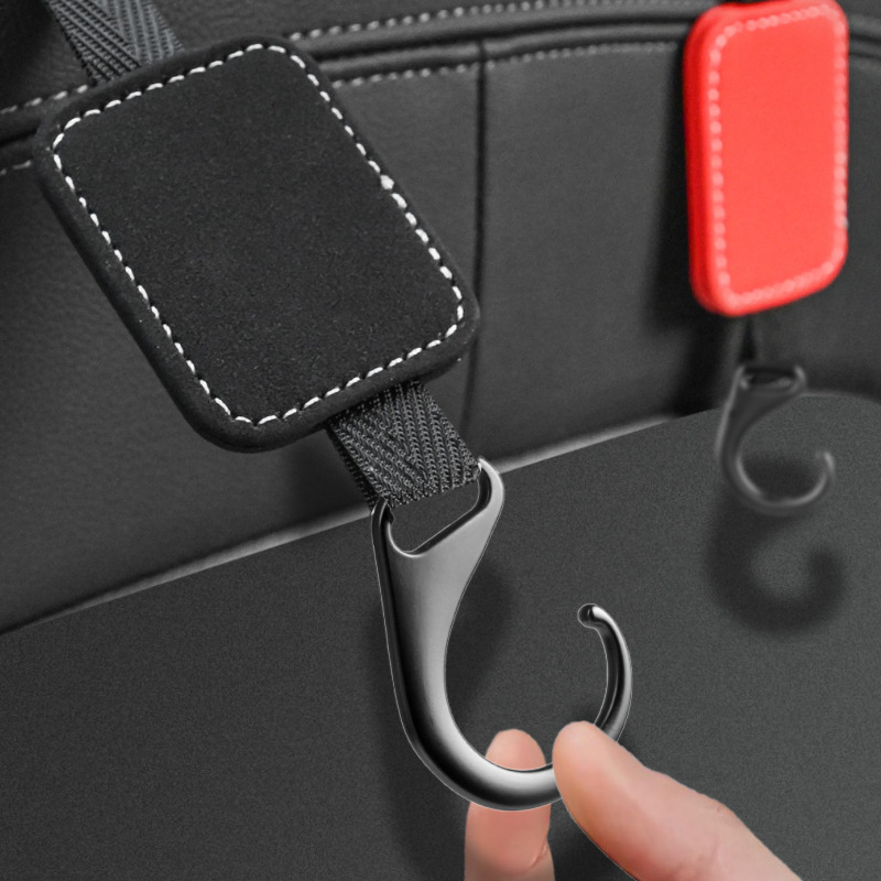 Gancho de coche, gancho de almacenamiento en la parte posterior del asiento de flip en el coche, colgante trasero multifuncional para coche, accesorios interiores del asiento