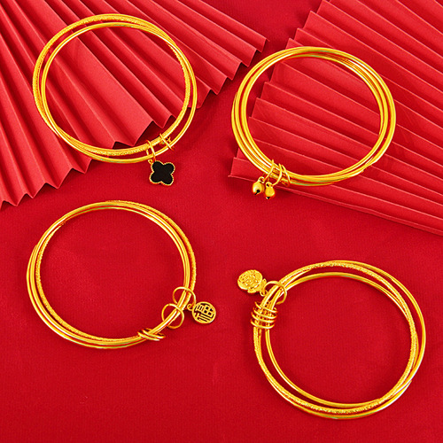 Gold store same style three lives three worlds bracelet for women Vietnam sand gold fine sand circle fashion versatile two worlds happy bracelet wholesale