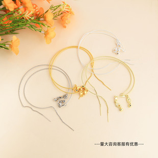 �߱�ɫ�f���������ʽ�����z����{����Ȧ�~�18K���diy�֭h���