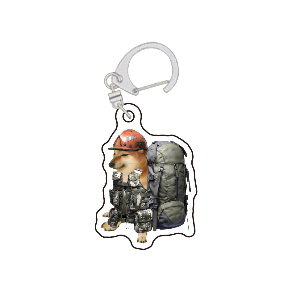 Dark Zone Break Cheems Dog Fix vs God of War perímetro colgante emoticon extraño bolso llavero colgante acrílico image 3