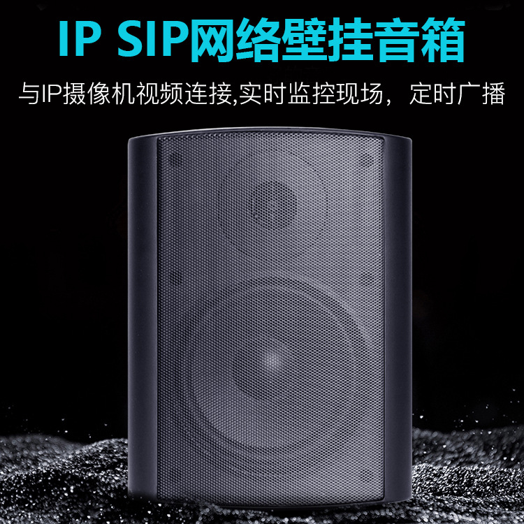 SIPIP音箱网络公共广播系统POE教室壁挂有源工厂音响对讲校园车间