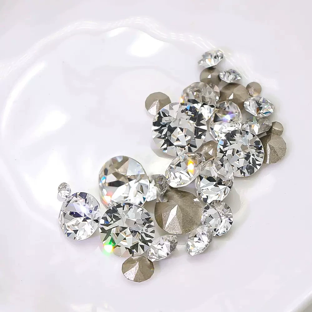 Swarovski 1088 серия S20-S45 rhinestone белый бриллиант целый набор Shijia маникюр супер блеск DIY заостленный низ высшего уровня