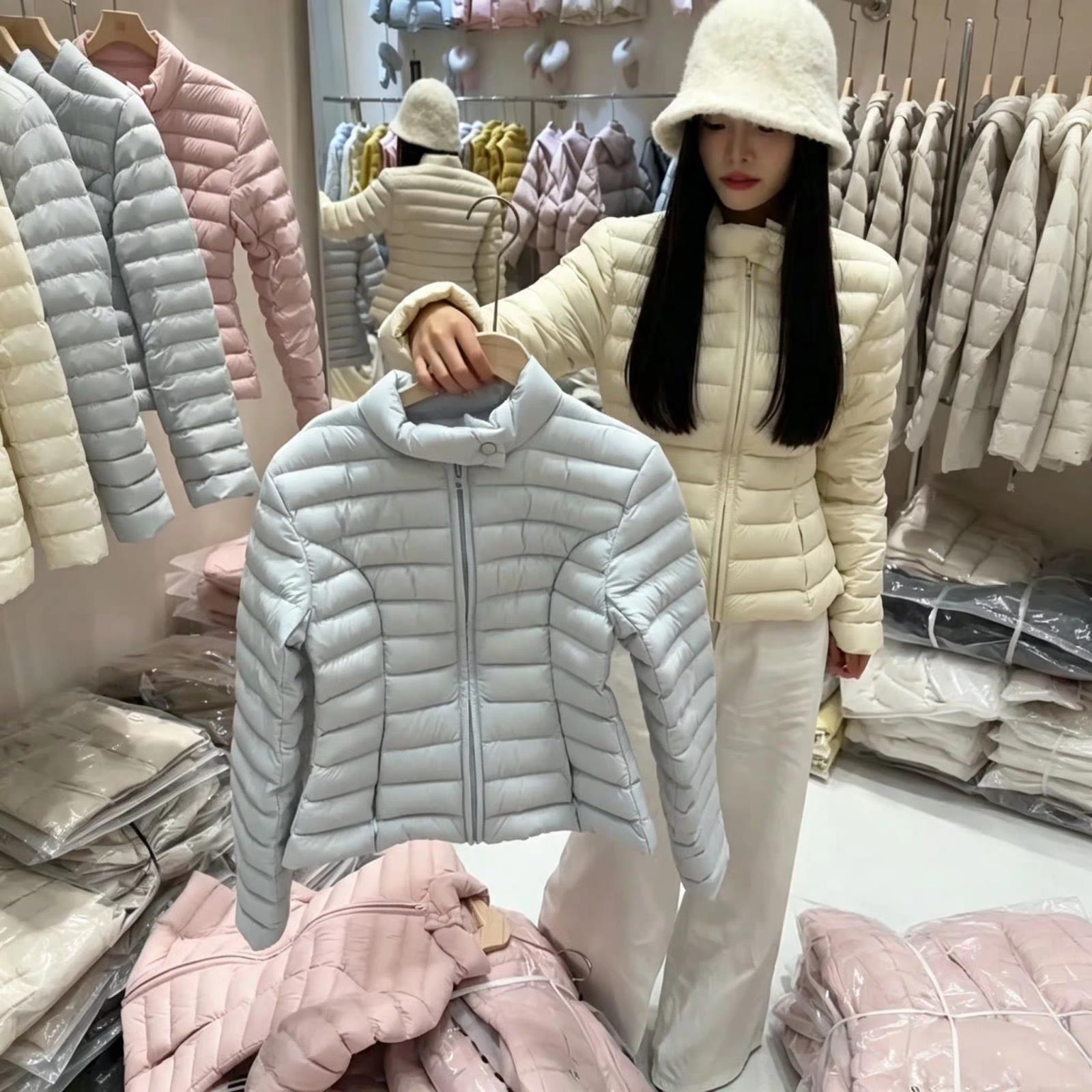 彧言 2026冬季新款90白鸭绒排骨羽绒服女小蛮腰短款立领保暖外套
