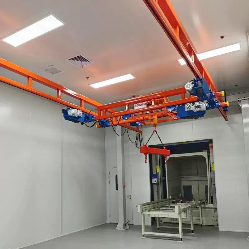 工厂车间搬运轻型遥控钢性轨道起重机 悬挂式自立起重机KBK钢性吊