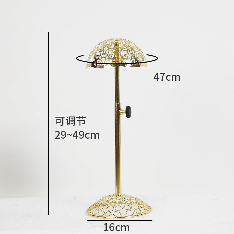 Soporte de sombrero de hierro forjado soporte de sombrero para tiendas domésticas estantes de exhibición props soporte de sombrero estante de exhibición de piso modelo de soporte de sombrero