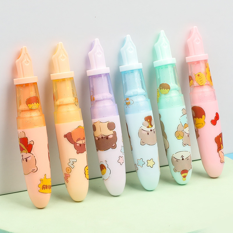 6070 pluma rotulador estudiante diario pluma marcador lindo de la historieta etiqueta DIY regalo forma rotulador