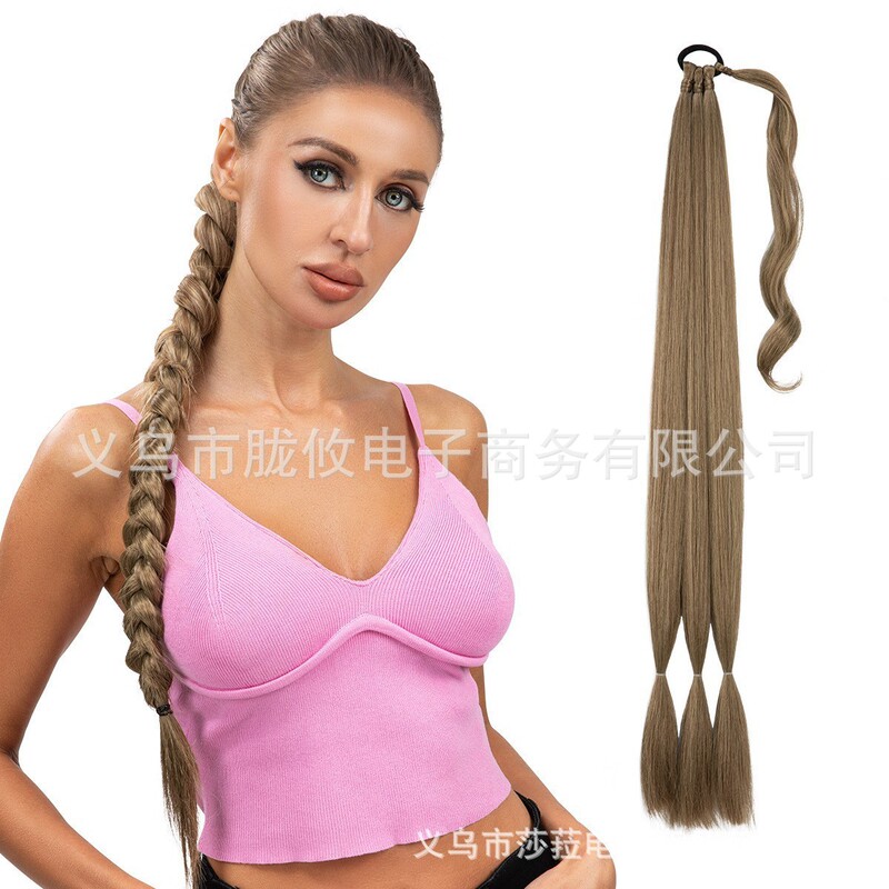 New Cross-Border European and American Wig Ponytail Female Synthetic Wig Braid Boxing Wrap Braided Hair Extensions Twist Braid Wholesale New Cross-Border European and American Wig Ponytail Female Synthetic Wig Braid Boxing Wrap Braided Hair Extensions Twist Braid Wholesale