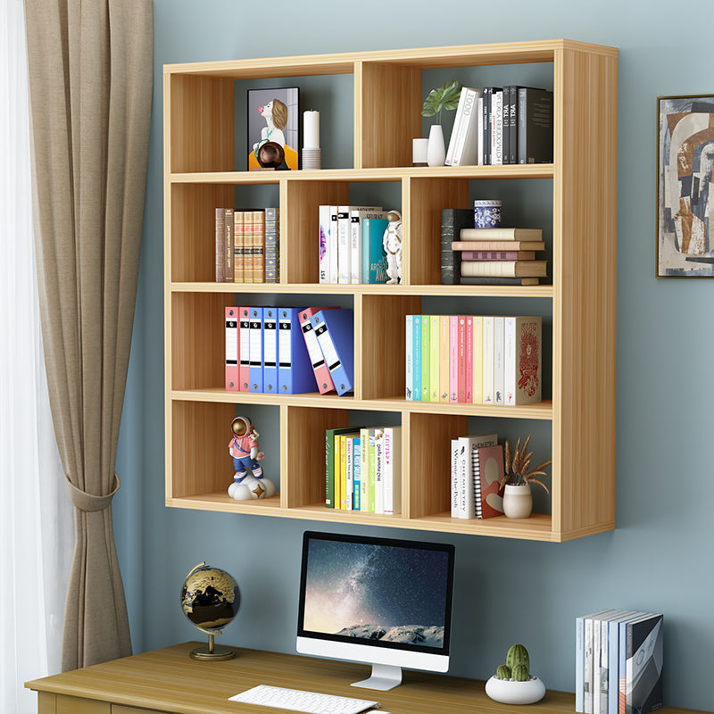 Bookshelf Bookcase Wall Storage Rack Simple Wine Rack Household Multi-Layer Hanging Wine Cabinet Wall Hanging Restaurant Hanging Cabinet Direct Sale