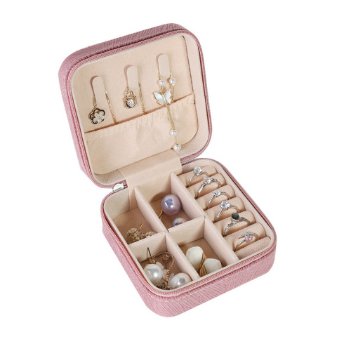 Cross-border portable hair accessory bracelet jewelry storage box high-end earrings ear studs rings jewelry box wholesale