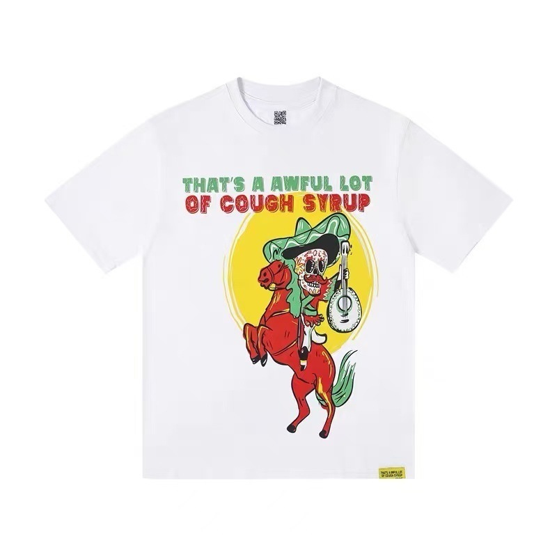 あれ。 SA AWFUL LOT OF COUGH SYRUP メンズ ヒップホップ ラップコラボ 半袖Tシャツ|undefined