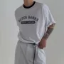 印花圆领夏季字母t恤