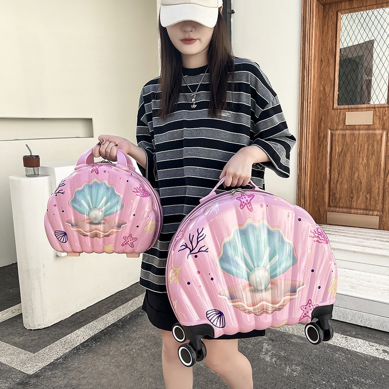 Nuevos niños de dibujos animados equipaje Shell madre bolsa trolley gran capacidad universal rueda maleta fábrica al por mayor
